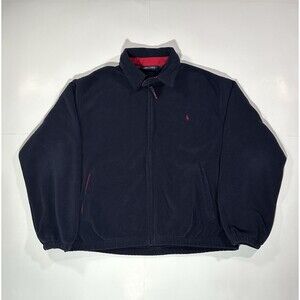 Vintage Polo Ralph Lauren Golf Fleece Jacket Men’s XL Blue Full Zip Loop 90s USA